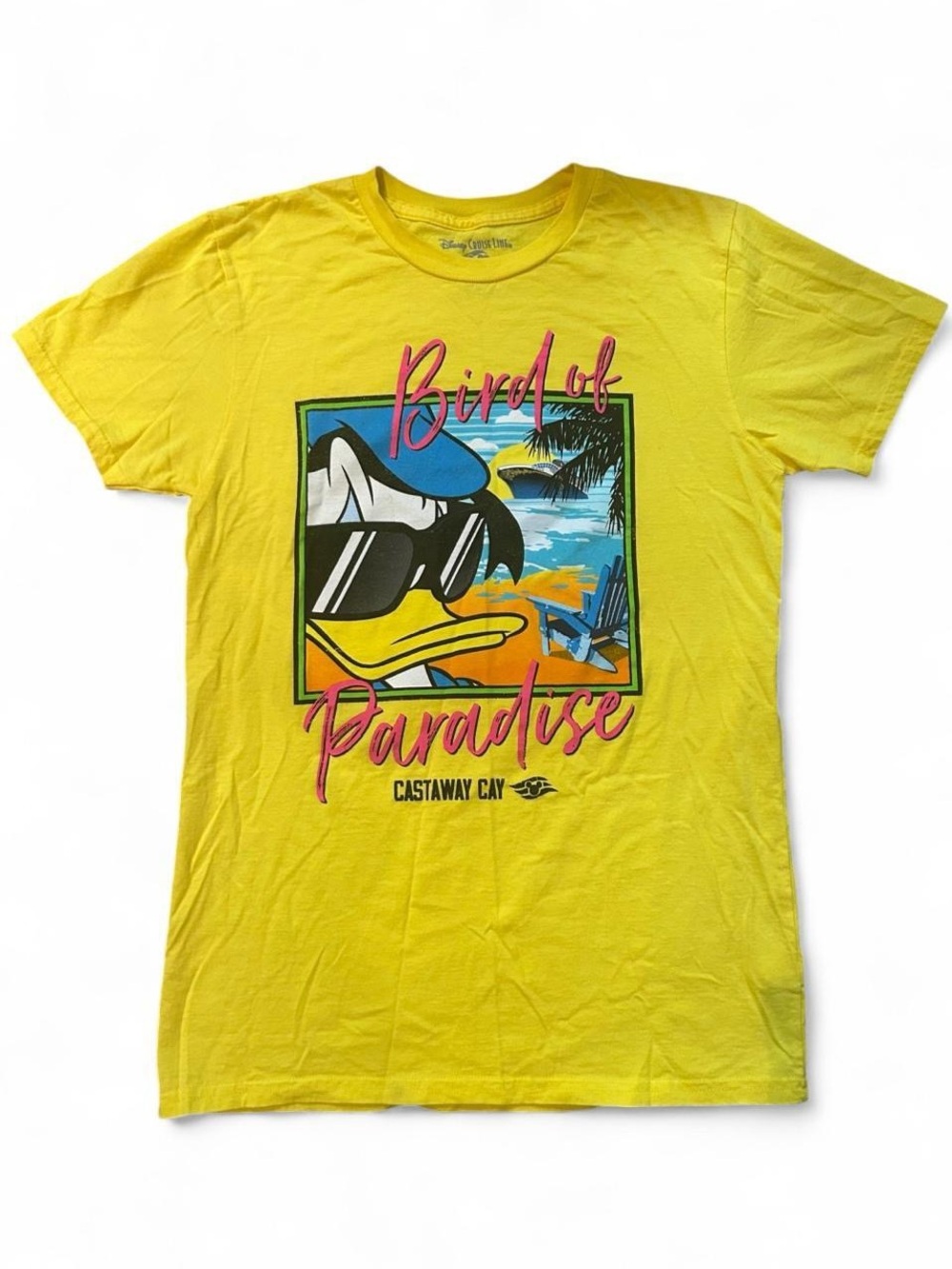 Disney Cruise Line Donald Duck Castaway Cay "Bird of Paradise" Graphic Tee